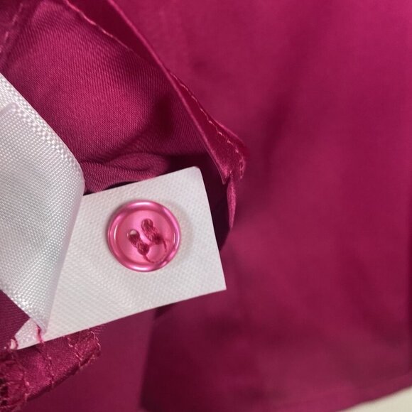 ELOQUII Women's Plus Size 22 Kimono Sleeve Top Fucshia Keyhole Satin NWT Fuschia - Picture 7 of 11